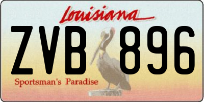 LA license plate ZVB896