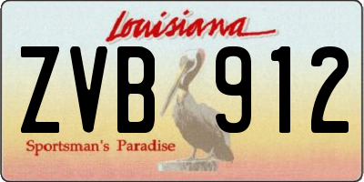 LA license plate ZVB912