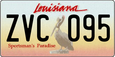 LA license plate ZVC095