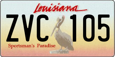 LA license plate ZVC105