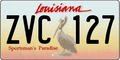 LA license plate ZVC127