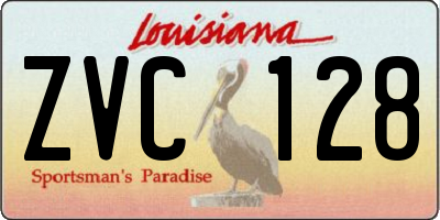 LA license plate ZVC128