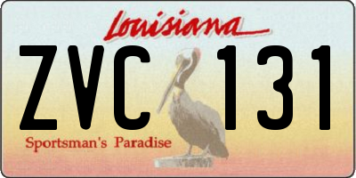 LA license plate ZVC131