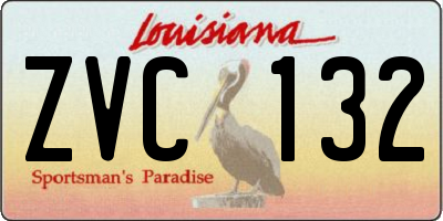 LA license plate ZVC132