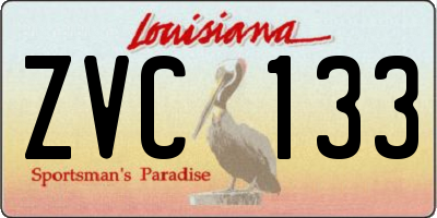 LA license plate ZVC133