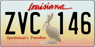 LA license plate ZVC146