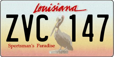 LA license plate ZVC147