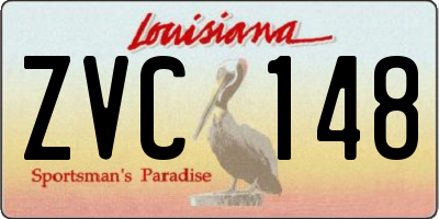 LA license plate ZVC148