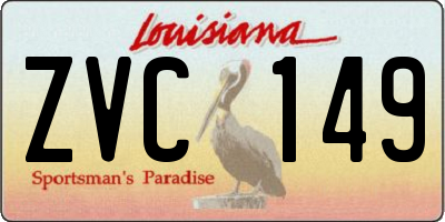 LA license plate ZVC149