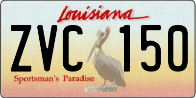 LA license plate ZVC150