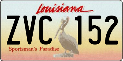 LA license plate ZVC152