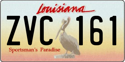 LA license plate ZVC161