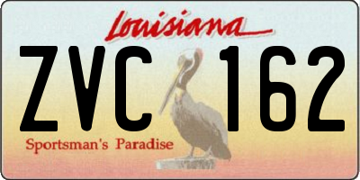 LA license plate ZVC162