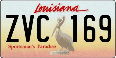 LA license plate ZVC169