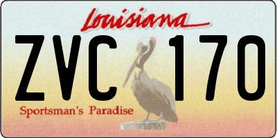 LA license plate ZVC170