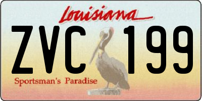 LA license plate ZVC199