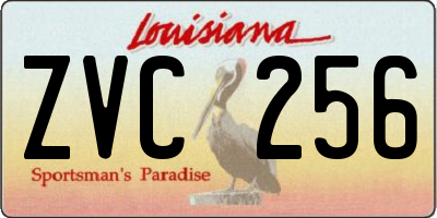 LA license plate ZVC256