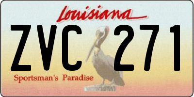 LA license plate ZVC271