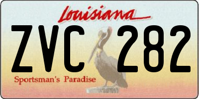 LA license plate ZVC282