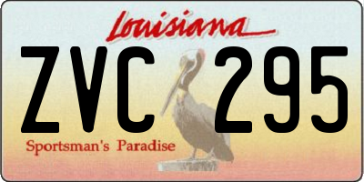 LA license plate ZVC295