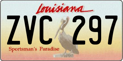 LA license plate ZVC297