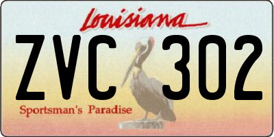 LA license plate ZVC302
