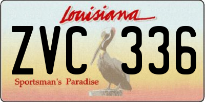 LA license plate ZVC336