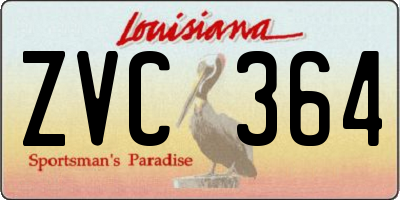 LA license plate ZVC364