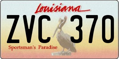 LA license plate ZVC370