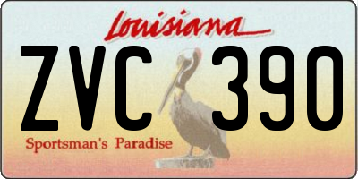 LA license plate ZVC390