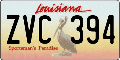 LA license plate ZVC394