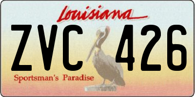 LA license plate ZVC426