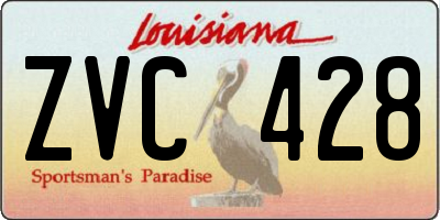 LA license plate ZVC428