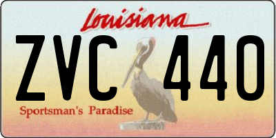 LA license plate ZVC440