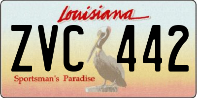 LA license plate ZVC442