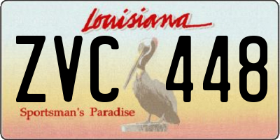 LA license plate ZVC448