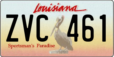 LA license plate ZVC461