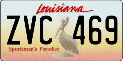 LA license plate ZVC469