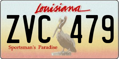 LA license plate ZVC479