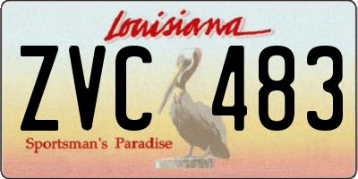 LA license plate ZVC483