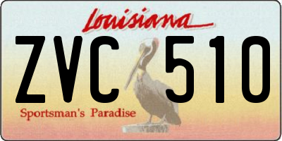 LA license plate ZVC510