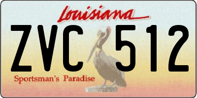 LA license plate ZVC512