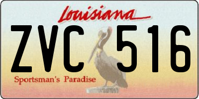 LA license plate ZVC516