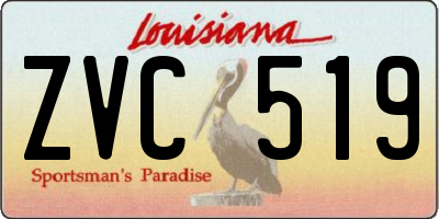 LA license plate ZVC519