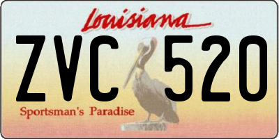 LA license plate ZVC520