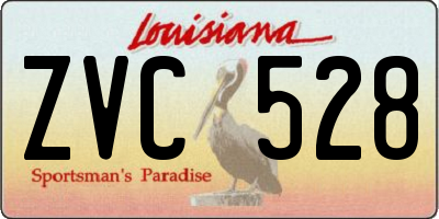 LA license plate ZVC528