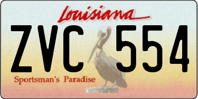 LA license plate ZVC554