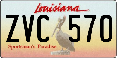 LA license plate ZVC570