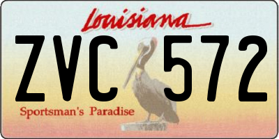 LA license plate ZVC572