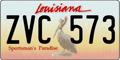 LA license plate ZVC573